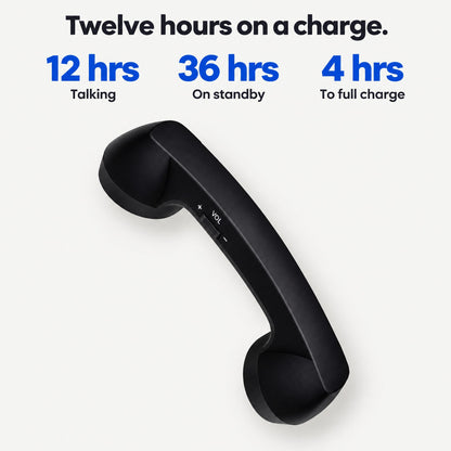 Novapix Bluetooth Retro Handset battery: 12 hours talking, 36 hours on standby, 4 hours to a full charge